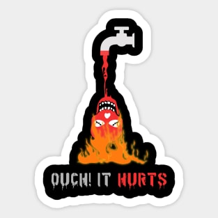 Ouch, It Hurts Sticker